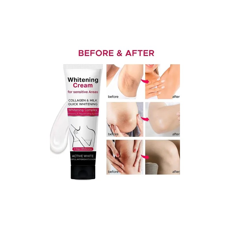 Crema Aclarante De Axilas Zonas Sensibles Colágeno Retinol