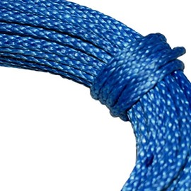 Samson Premium Amsteel Blue Rope 1/8" Multiple Colors, Multiple Lengths, Strong Dyneema Fiber 2,300lb tensile Strength, Torque Free, Low Stretch, 12 Strand, Easy to Splice (1/8" x 25', Blue)