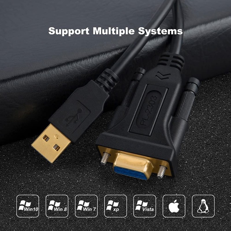 CableCreation USB to RS232 Serial Adapter with PL2303 Chipset, 10
