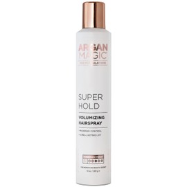Argan Magic Pro Formulations Super Hold Volumizing Hair Spray – Maximum Control & Long-Lasting Lift | Adds Shine & Fights Frizz | Residue-Free & Fast-Drying | Made in USA (10 Oz)