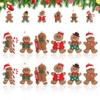 12PCS Gingerbread Ornaments, Ginger Man Ornament with Strings, Gingerbread Man