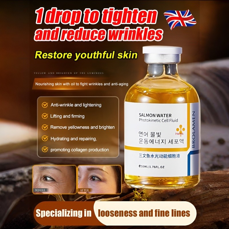 Golden Salmon Water Light Kinetic Energy Cell Liquid Essence Moisturizing