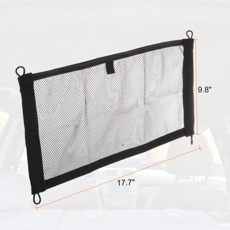 sourcing map 2pcs 2-Layer Small Cargo Net 17.7" x 9.8"
