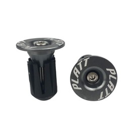 PLATT Bike Bar End Plugs Aluminum MTB Road Bike BMX Handlebar End Caps (Titanium,1 Pair)