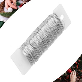 Silver Florist Wire Roll for Wreath Making, Floristry, Crafting
