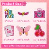 RF-patch 45Pcs Iron on Patches for Girl, Embroidered Pink Iron