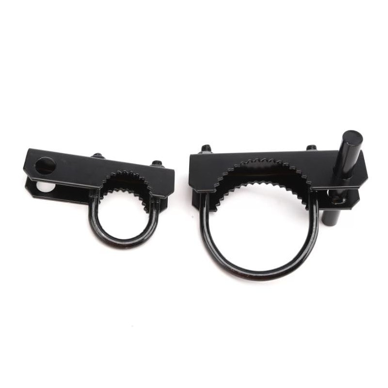 Industrial Chain Link 4" Black Pressed Steel Offset Gate Hinge