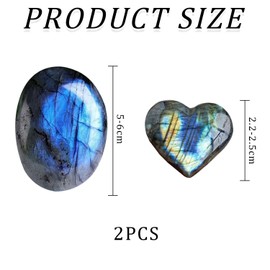 HINFHI 1 Piece Of Oval Crystal Stone And 1 Piece Of Heart Crystal Stone, Home Decoration, Creative Gift, Diy Handicraft Materials.