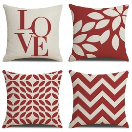 CLVEDU 4Pack Pillow Covers 18x18In Throw Pillow Case Cushion Covers Colorful Printed Throw Pillow Covers, Pillow Case Cushion for Home Couch Sofa Decorative, Gifts 45x45cm(Style42)