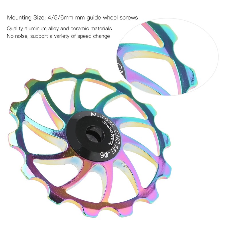 Alomejor 14T Bicycle Rear Guide Wheel Bicycle Rear Derailleur Pulley