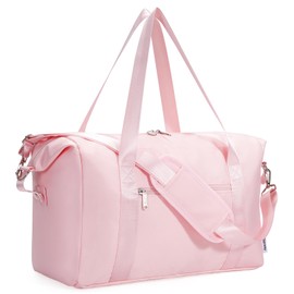 for Ryanair Cabin Bag 40x20x25 Underseat Ryan Air Bag Foldable Travel Duffel Hospital Bag Carry on Hand Luggage Holdall Tote Weekend Overnight Bag for Women and Men 20L (Pink)