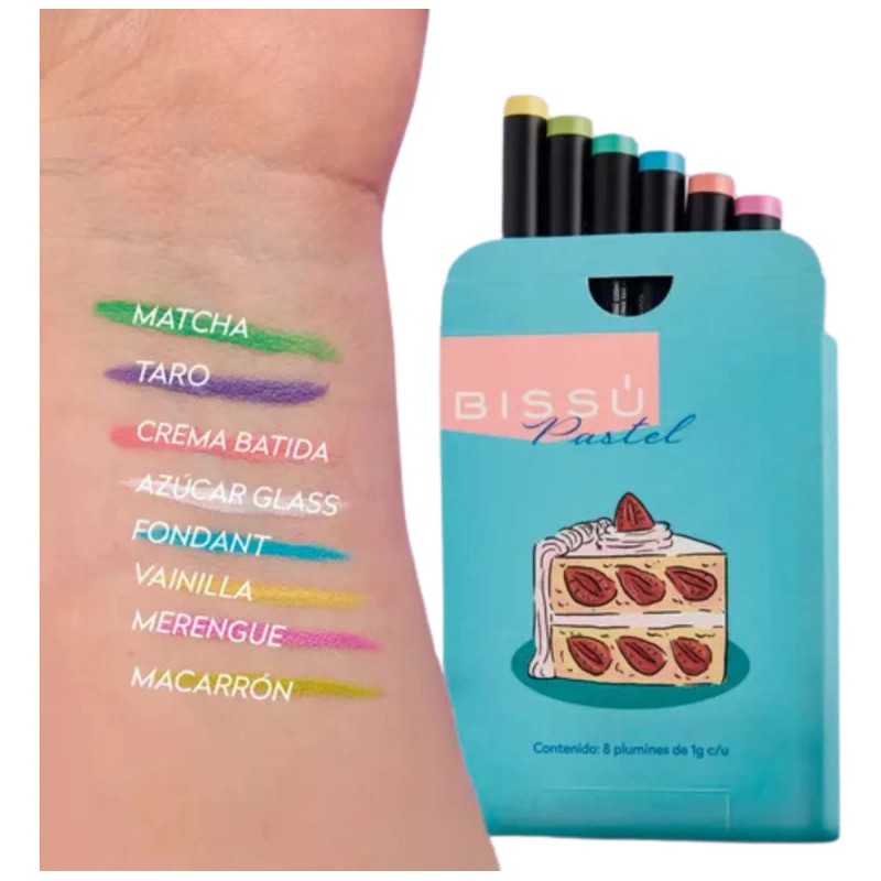 Kit Plumines Para Ojos Pastel Bissú