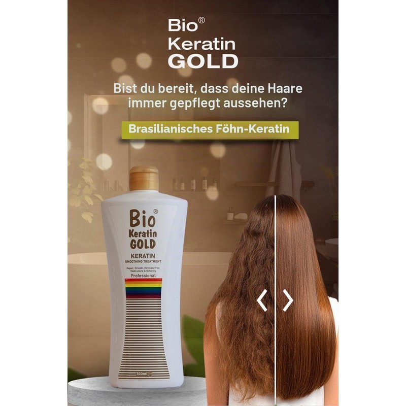 Organic Keratin Gold 700ml Keratin Gold Hair Care Product -