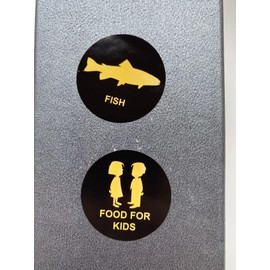 1.5 inch 300PCS Beef Chicken Fish Food for Kids Stickers Removable Stickers for Food Party