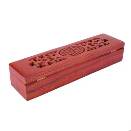 Zerodis Incense Box Vietnam Nanmu Lying Incense Burner Assorted Vietnam Nanmu Chopstick Box Holder (Double Happiness)