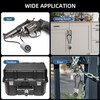 Dhiedas Fingerprint Gate Lock, 3.6'' Long Cable Fingerprint Lock, Smart