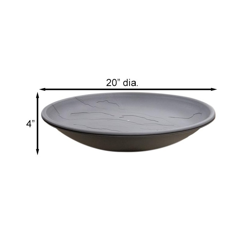 Wild Bird Lover's Heated Bird Bath w/Deck Rail Brackets, 20"