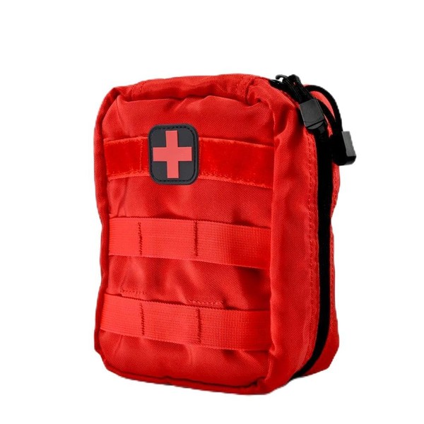 First Aid Bag, Medical Emergency Backpack for Home, Outdoor, Car, Camping, Workplace, Hiking and Survival (Red)