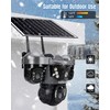 Solar Security Camera Outdoor Wireless, Triple Lens PTZ Camera, 360°