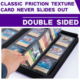 KUOOKING 9-Pocket Card Binder for Lorcana Cards, Holds 504 Cards and Sleeves, Compatible with Lorcana TCG and Other Trading Cards (BLUE)