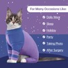 Sticky Hair Cat Clothes, Four-Leg Long Sleeve Cat Pajamas, Prevent