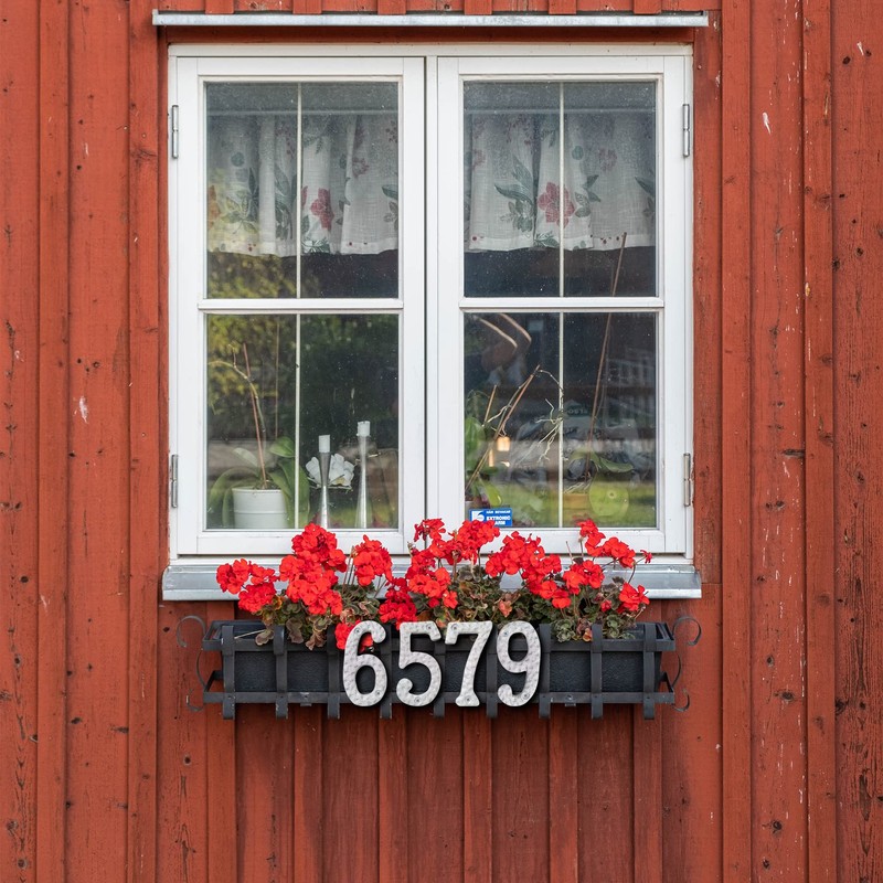 TripDock 4 Inch House Numbers for Outside-Rustproof Cast Iron Metal
