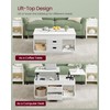 VASAGLE Coffee Table, Lift Top Coffee Table with 2 Drawers