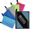 Invool Microfiber Towel, 5 colours (Blue) with carry bag -