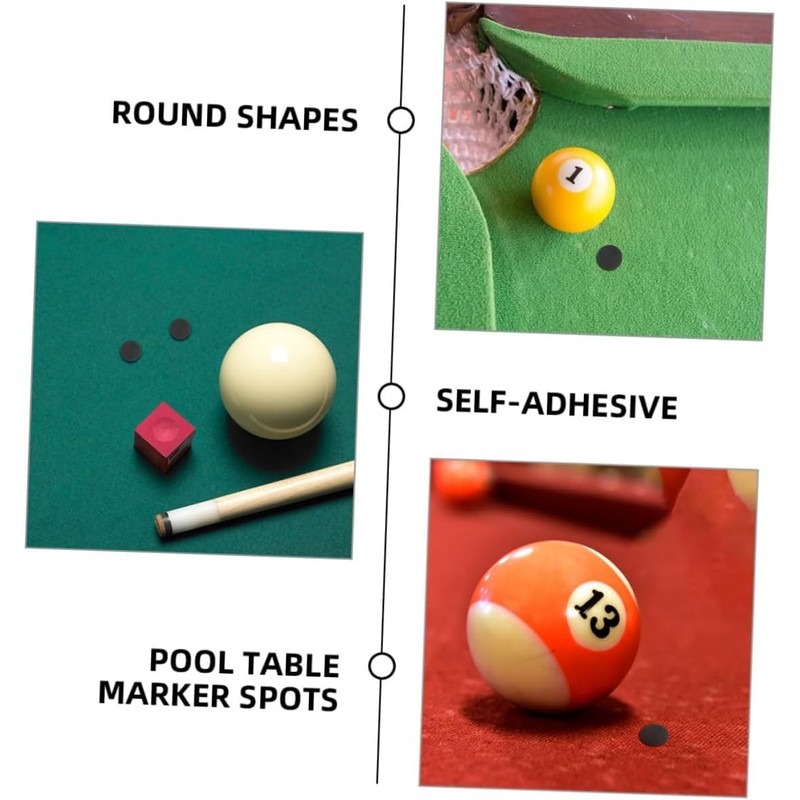 5 Sheets Billiard Billiard Black Spot Billiard Dot Stickers Snooker