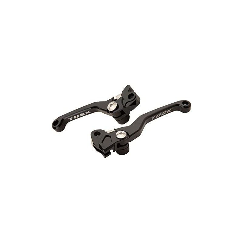 TUSK Folding Lever Set Black for Kawasaki KX112 2022-2025