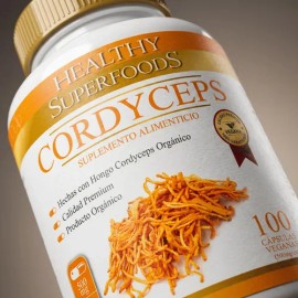 Healthy Superfoods Cordyceps Puro Premium Genuino 100 Capsulas 500mg Sabor Natural