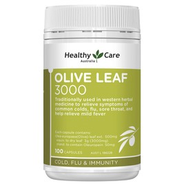 Healthy Care Olive Leaf Extract Capsules - Immune Support and Antioxidant Protection - Premium Dietary Supplement - All-Natural Ingredients- 3000 mg - 100 Capsules