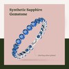 Simulated Sapphire Tennis Bracelet Eternity 7mm Round Cut 7 inch