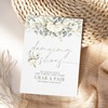 Dancing Shoes Wedding Flip Flop Table Sign with Green Flowers
