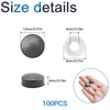 INCREWAY 100pcs Plastic Screw Covers, Dome Cap for Screws (Dark