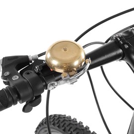 Bike Bell, Retro Clear Sound Bicycle Bell for Adults Kids Boys Girls, Brass Bike Bell Replacement for Both Right and Left Hand, for 15-24mm Tube Dia (Gold)