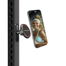 Gym Magnetic Phone Holder, Attaches magnetically to Metal Surface, 360° Adjustable Phone Mount, Universal Fitness Equipment Accessories Essentials