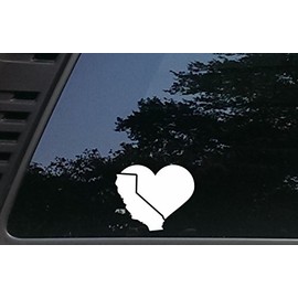 High Viz Inc California is in My Heart - 4 1/2" x 3 3/4" die Cut Vinyl Decal for Cars, Trucks, Windows, Boats, Tool Boxes, laptops, etc