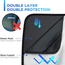 Nestour Foldable Sunscreen Window Shade Accessory Includes UV Heat Dissipation Film 20202023 1 Model Y Roof Shade Upgr Size / 네스투어 폴더블 선스크린 창문 그늘막 액세서리 자외선방열 필름 포함 20202023 1 Model Y Roof Shade Upgr Size