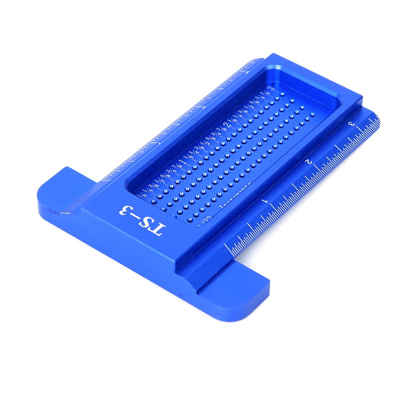 TS-3 Aluminum Alloy Ruler Woodworking Measuring Tool Mini Scriber Hardware