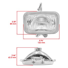 Caltric Headlight Compatible With Honda Trx300 Trx-300 Fourtrax 300 2X4 1988-2000 W/Bulb