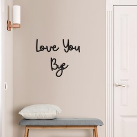 Dripykiaa Love You Bye Wood Sign Home Decor Boho Decor Wall Decor Express Love and Warm for Your Family Lovers Wall Art Gift Hallway Entryway Door Valentine Decorations for Home