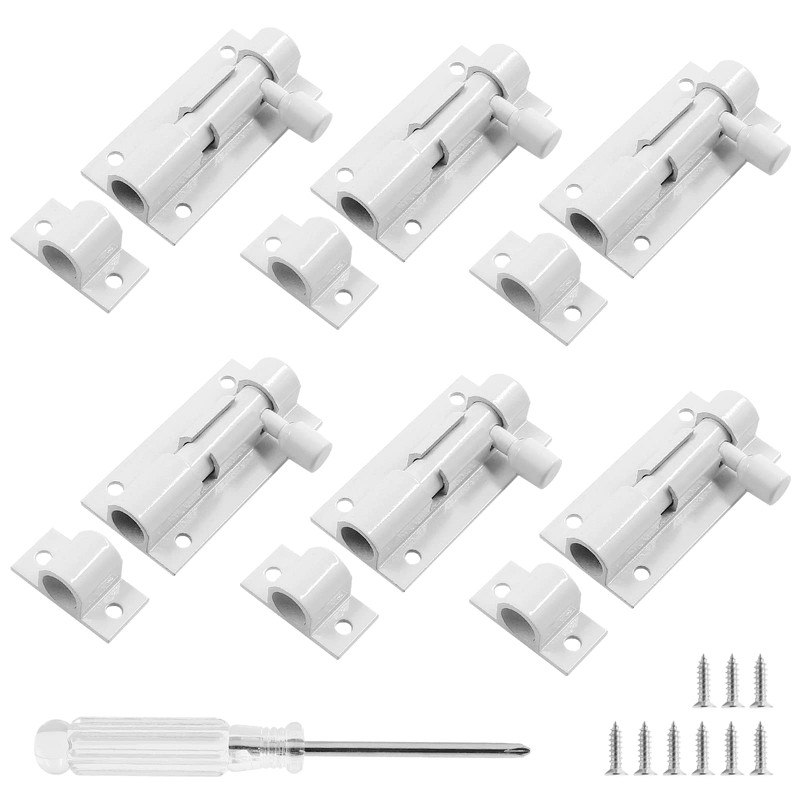 Biaungdo 6 Pcs Slide Bolt Latch Lock, 2 Inch Small