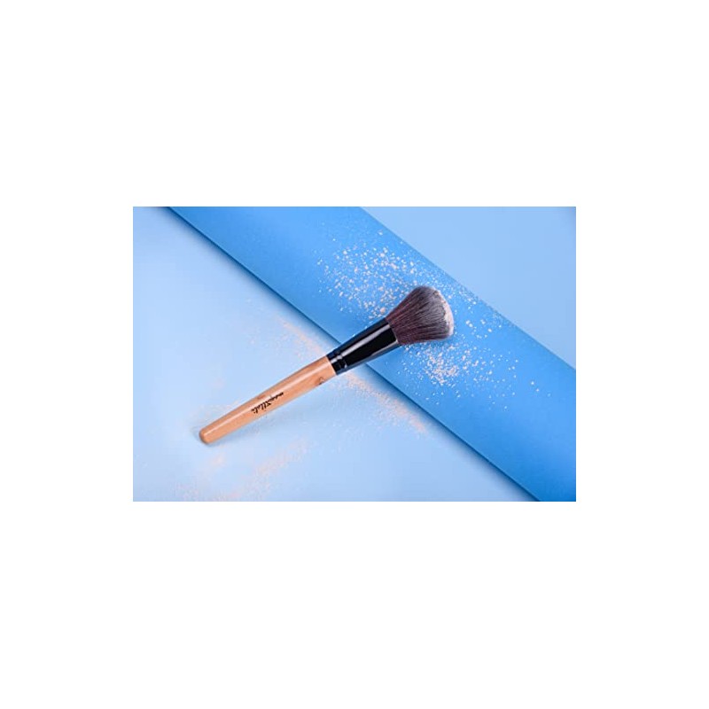 Set profesional de 24 piezas brochas para maquillaje (Madera Original)