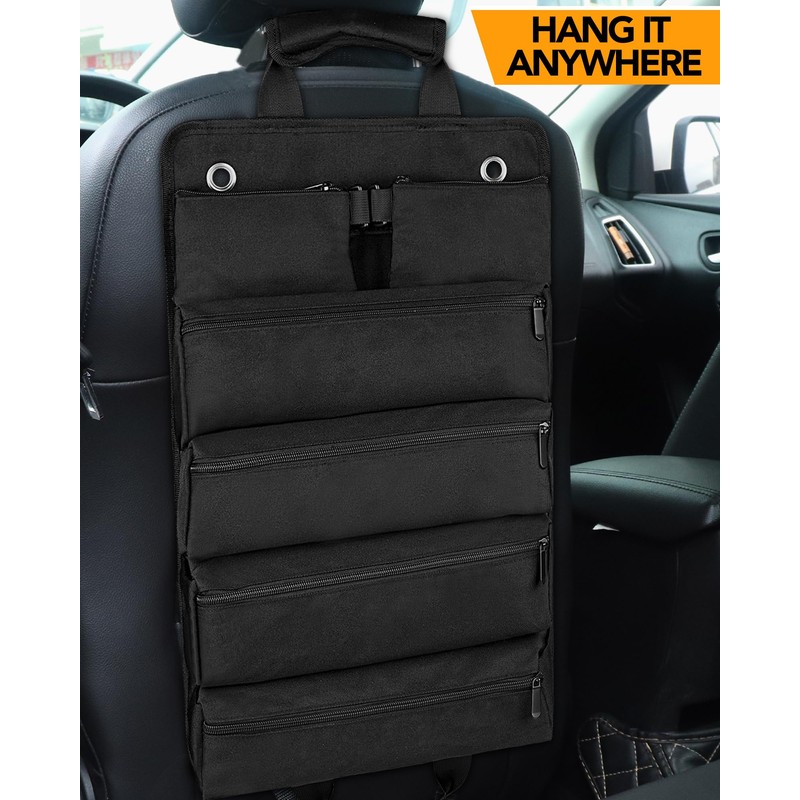 FIREDOG Tool Roll,Rolling Tool Bag with 2 Detachable Pouches, Heavy