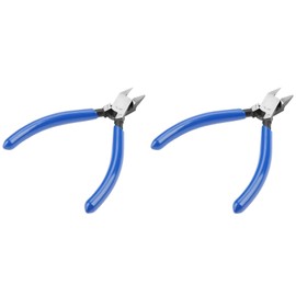 Flush Cutter, Pack of 2 4 Inch Precision Wire Cutters, Flush Pliers, Wire Scissors, Electric Cutter, Angus, Side and Small Wire Pliers, Diagonal Cutting Scissors