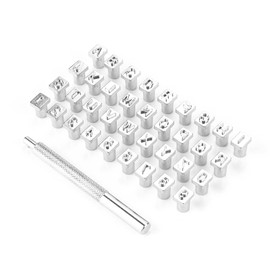 Leather Stamp, Alloy Steel Letters Numbers Leather Stamp Punch Tool for DIY Leather Craft Printing (6mm)