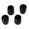 High Logic Pipe Leg Cap 0.6 inch (15 mm) Round A-103 Black