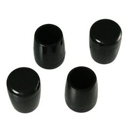 High Logic Pipe Leg Cap 0.6 inch (15 mm) Round A-103 Black