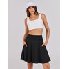 ANRABESS Knee Length Skorts Skirts for Women Summer High Waisted